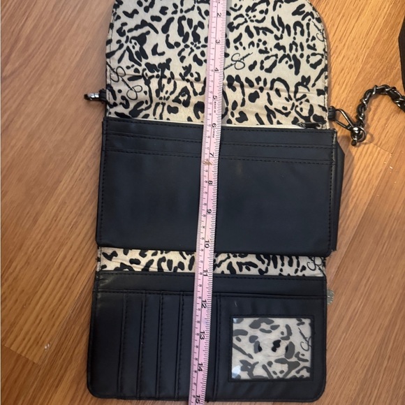 Jessica Simpson Black Pebbled Leather Crossbody - Picture 8 of 9